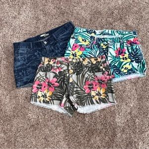Lot of Three Old Navy Diva Tropical Print Shorts Size 8